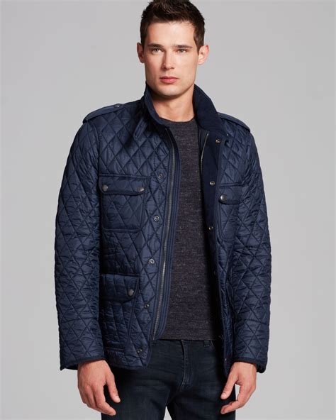 burberry brit men's dark navy quilted|burberry clothing for men.